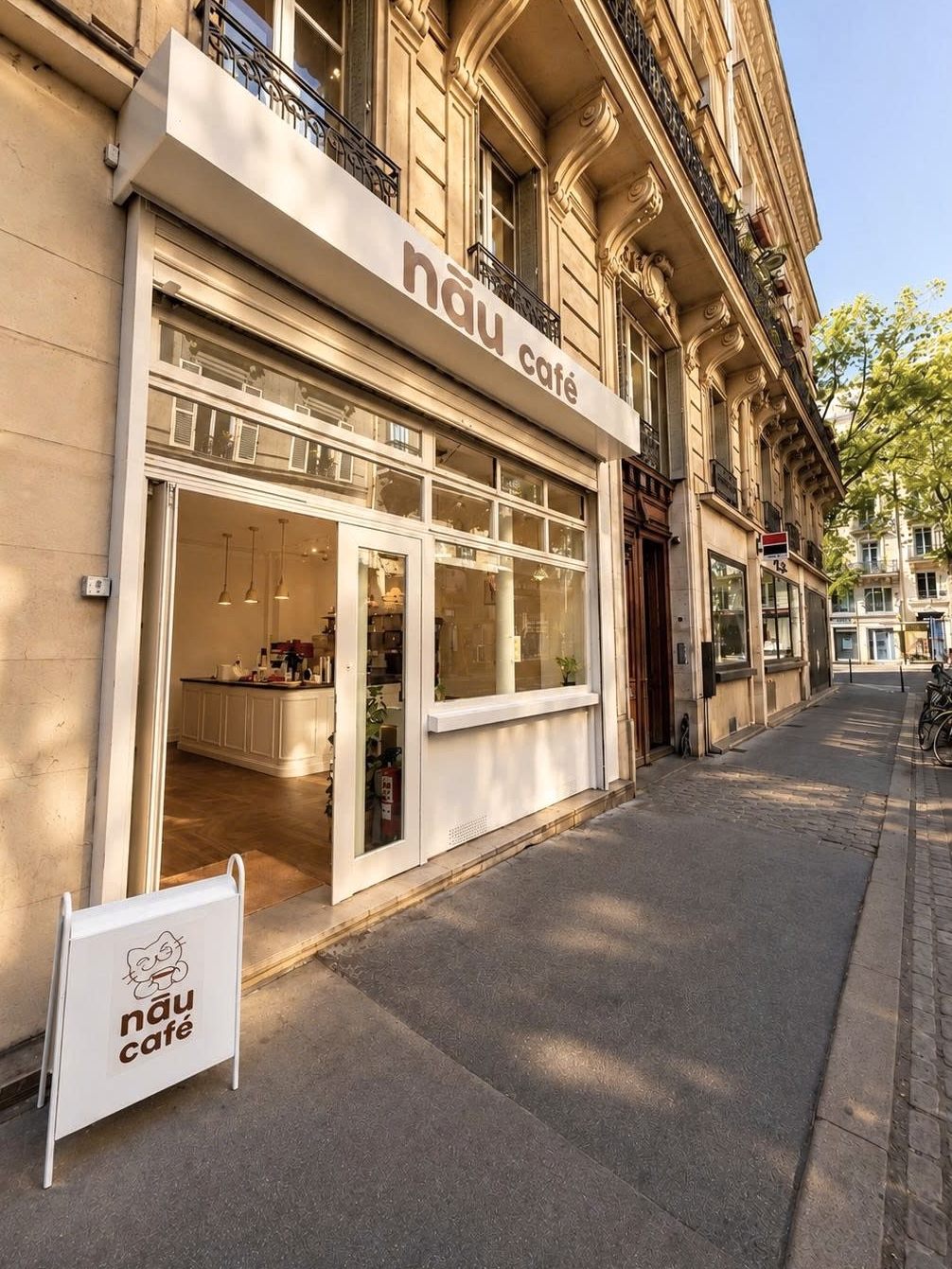 Façade de NĀU CAFÉ — 11b rue Jacques Cœur, Paris 4e
